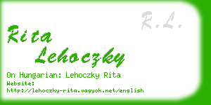 rita lehoczky business card